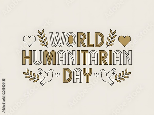 Inspirational typographic composition of World Humanitarian Day