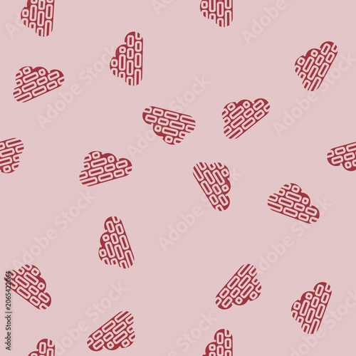 Quadro su tela word cloud natural language processing nlp glyph vector seamless pattern