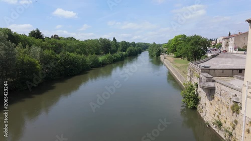 Scenic View of Old Bridge in Carcassonne on Sunny Day