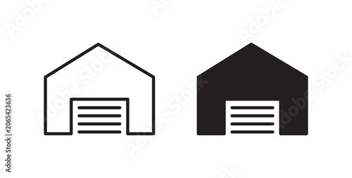 Garage icon for website, apps and UI.