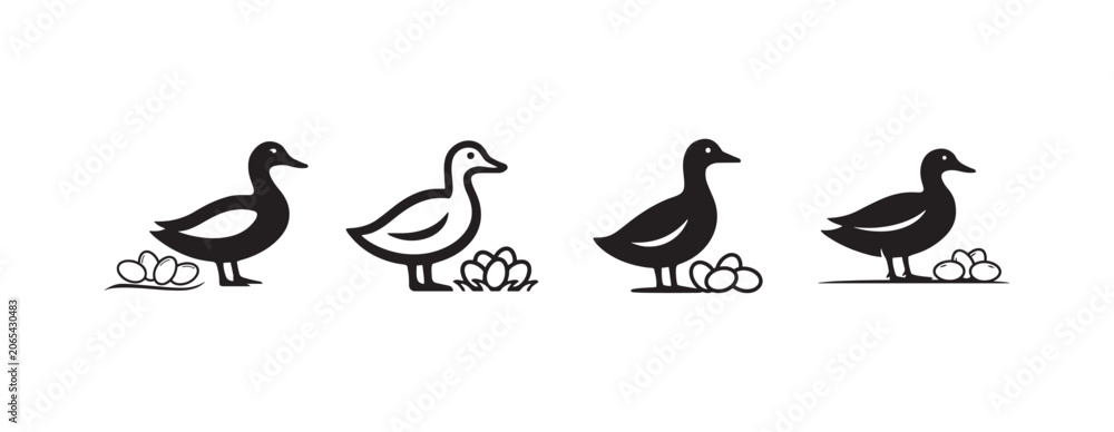 Fototapeta premium Farmhouse Duck Illustration Digital Download