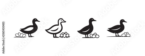 Fényképezés Farmhouse Duck Illustration Digital Download