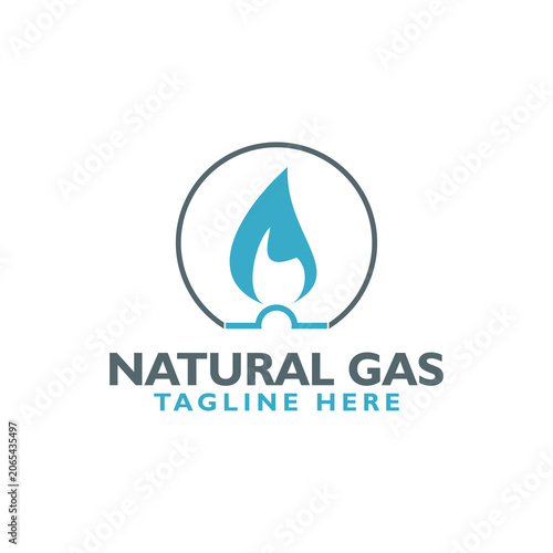 Natural gas logo icon isolated on white background
