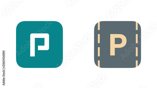 Parking Sign Icons for Urban Transportation and Parking Lot