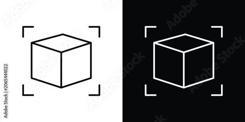 Bim icon logo design in editable line strokes