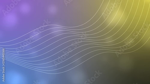Abstract background with flowing wave lines and soft blurred lights modern minimalist design animation