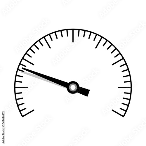 Pressure gauge icon in flat style. Manometer vector illustration on isolated background. Pressure measurement sign business concept.