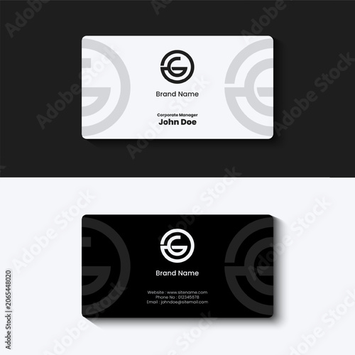mockup simple double g monogram logo