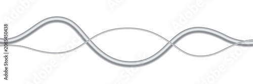 Vászonkép Entwined steel cables, industrial metal tubes illustration