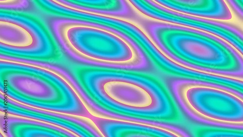 Colorful Neon Swirl Pattern with Nested Ovals