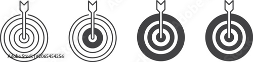 Fotografia Bullseye target with arrow icon collection