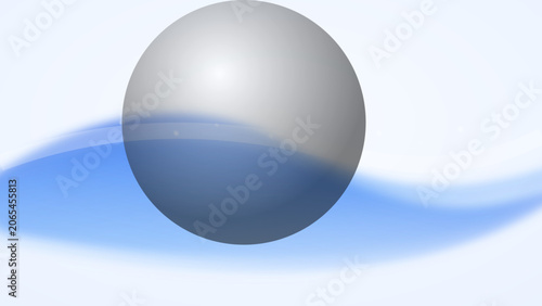 glass sphere with blue background