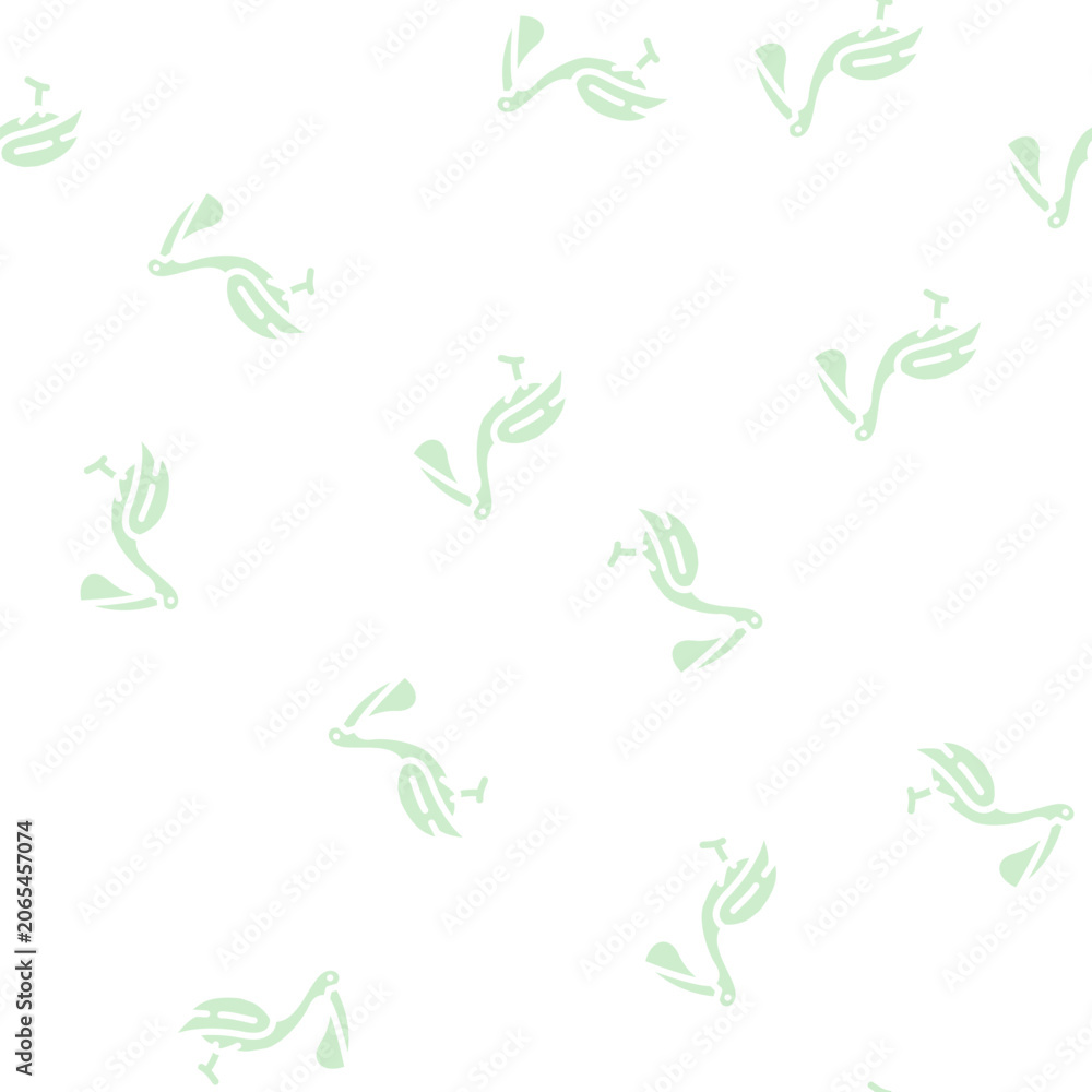 Obraz premium pelican bird glyph vector seamless pattern. pelican bird signthin illustration