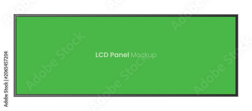 Cuadro en lienzo Widescreen lcd panel display screen mockup for wide formatting