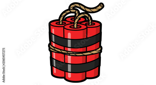 Photos Red dynamite bundle with timer for demolition and mining