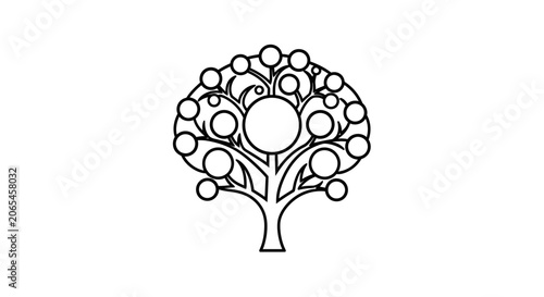 Tableau sur toile Conceptual Family Tree Diagram for Genealogy and Ancestry History