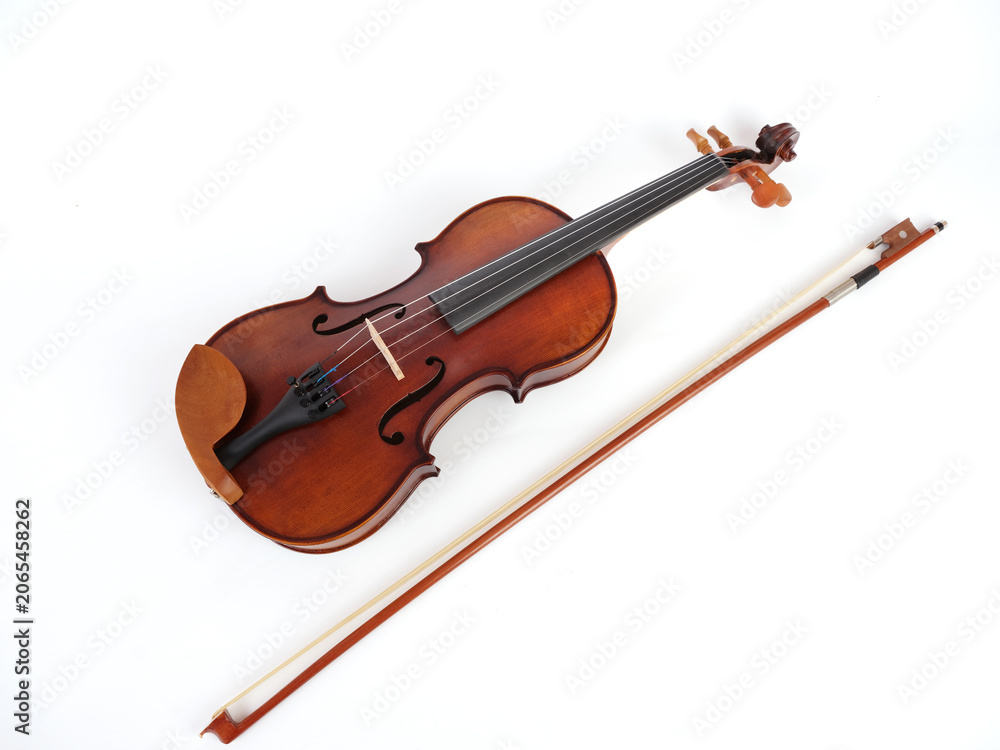 Fototapeta premium violin on white background