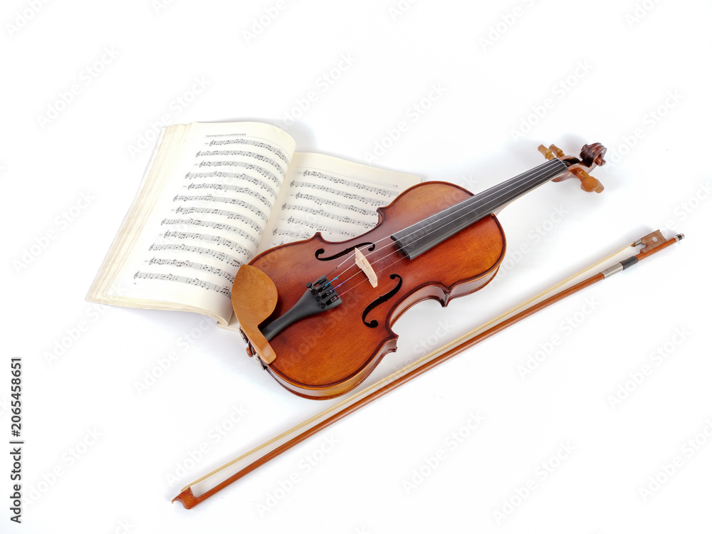 Fototapeta premium violin on white background