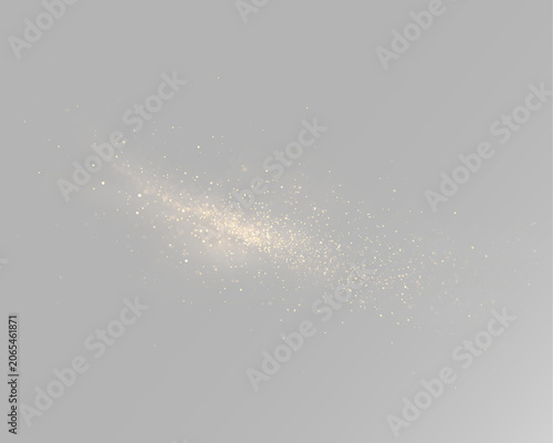 Sparkling golden galaxy particles with radiant stardust and luminous celestial light effect