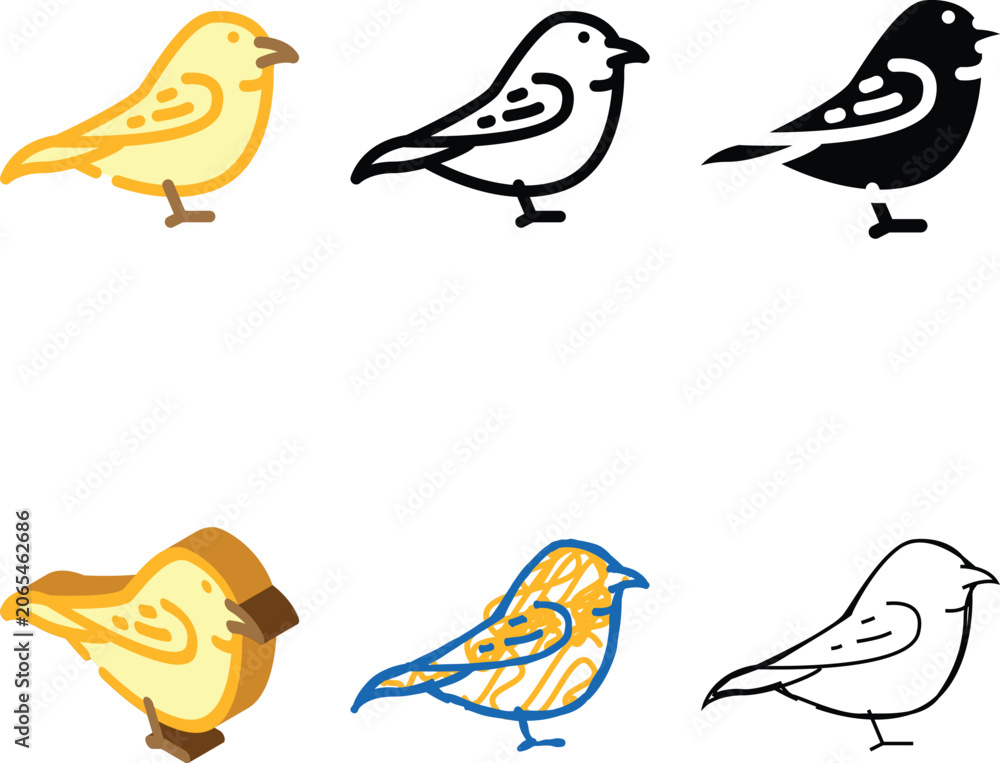 Obraz premium wren bird color icon vector. wren simplified bird sign. isolated symbol illustration