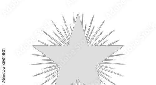 A gray starburst design radiates from a central point on transparent background