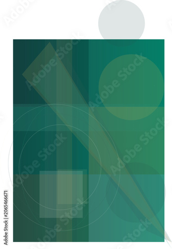 Abstract Geometric Shapes with Soft Gradient Colors.