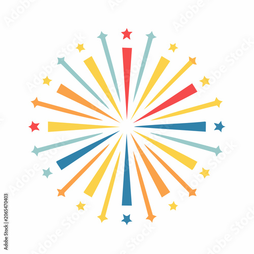 Colorful Starburst Explosion