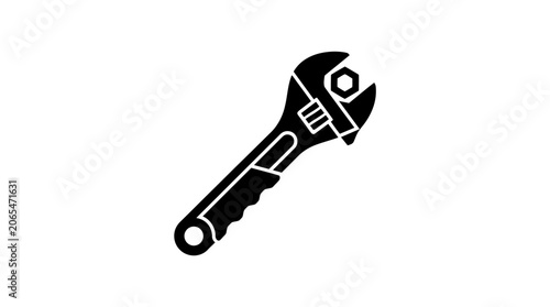 Obraz na plátně Adjustable Wrench Tool for Tightening Bolts.