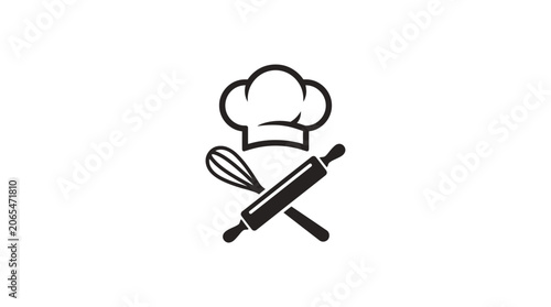 Baking Chef Kitchen Utensil Icons.