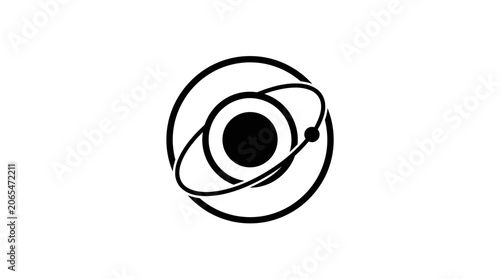 Fotografie Black and white eye icon design.