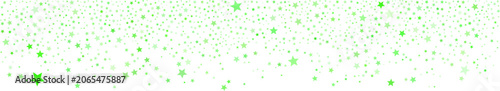 Star Confetti Border Background with Falling Glitter Stars for Festive Celebration Banner Design
