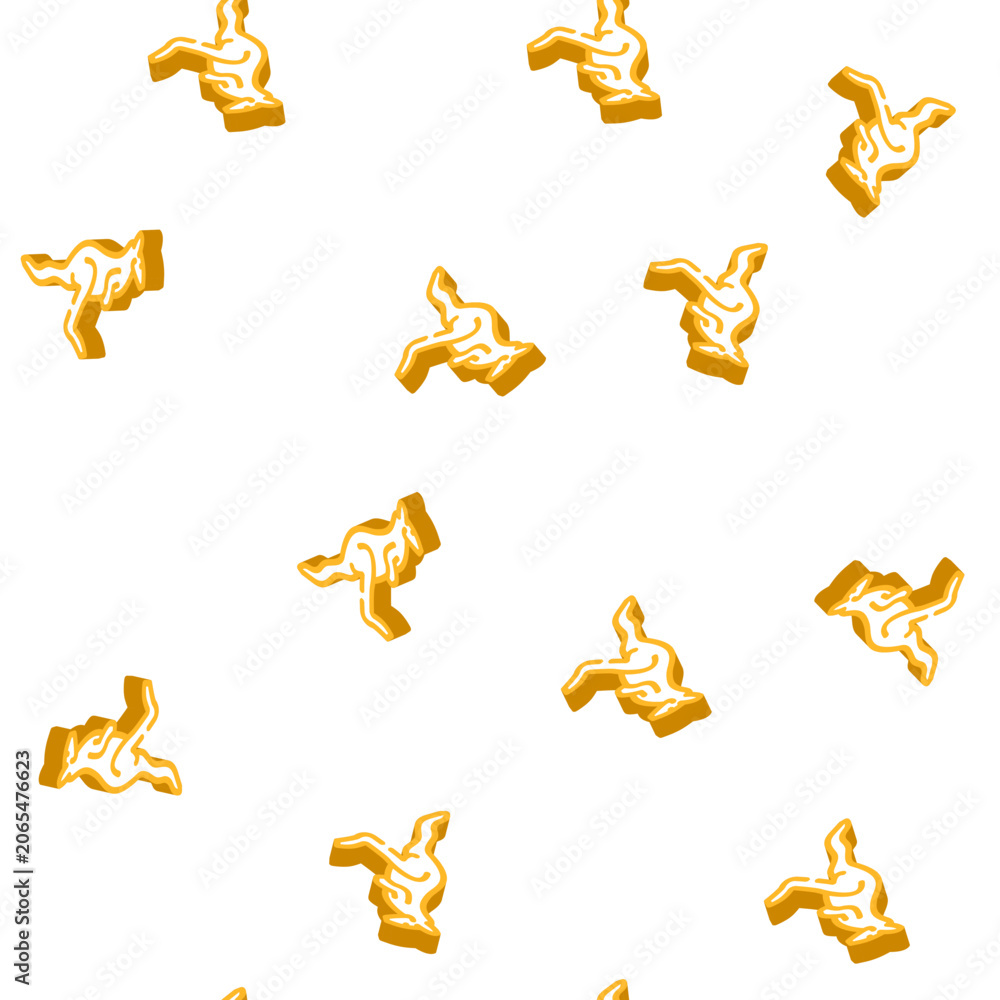 Fototapeta premium kangaroo animal isometric seamless pattern. kangaroo animal sign illustration