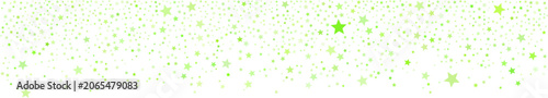 Star Confetti Border Background with Falling Glitter Stars for Festive Celebration Banner Design