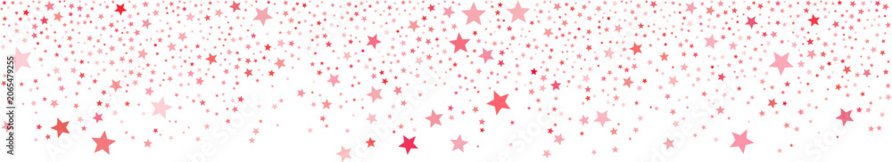 Obraz premium Star Confetti Border Background with Falling Glitter Stars for Festive Celebration Banner Design