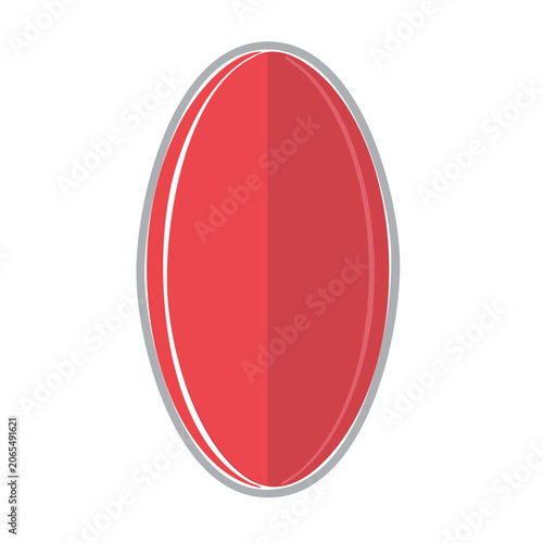 Red heart symbol flat design