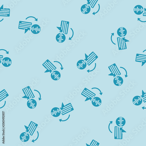 Tableau sur toile text to speech wave natural language processing nlp glyph vector seamless pattern