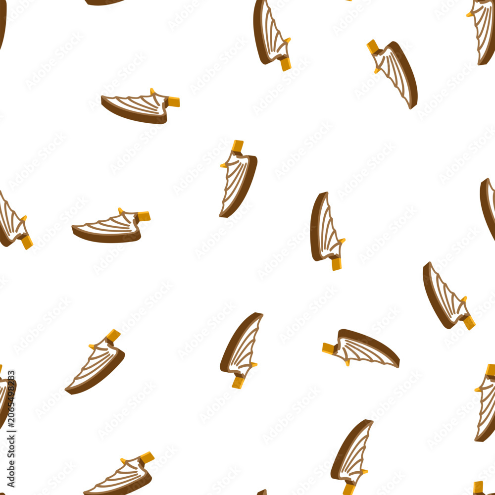 Naklejka premium vampire wing isometric seamless pattern. vampire wing sign illustration