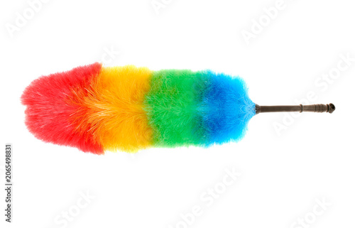 фотографія Colorful feather duster on white background isolated on transparent background