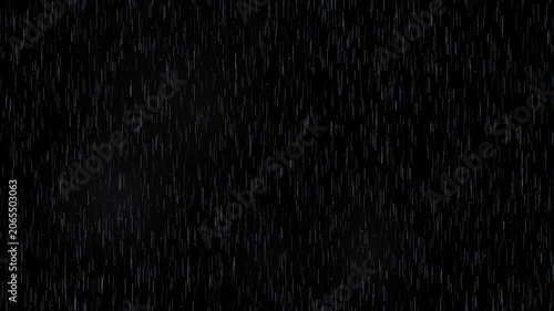 Realistic Rain Drops Falling on Black Background for Overlay Video Effects