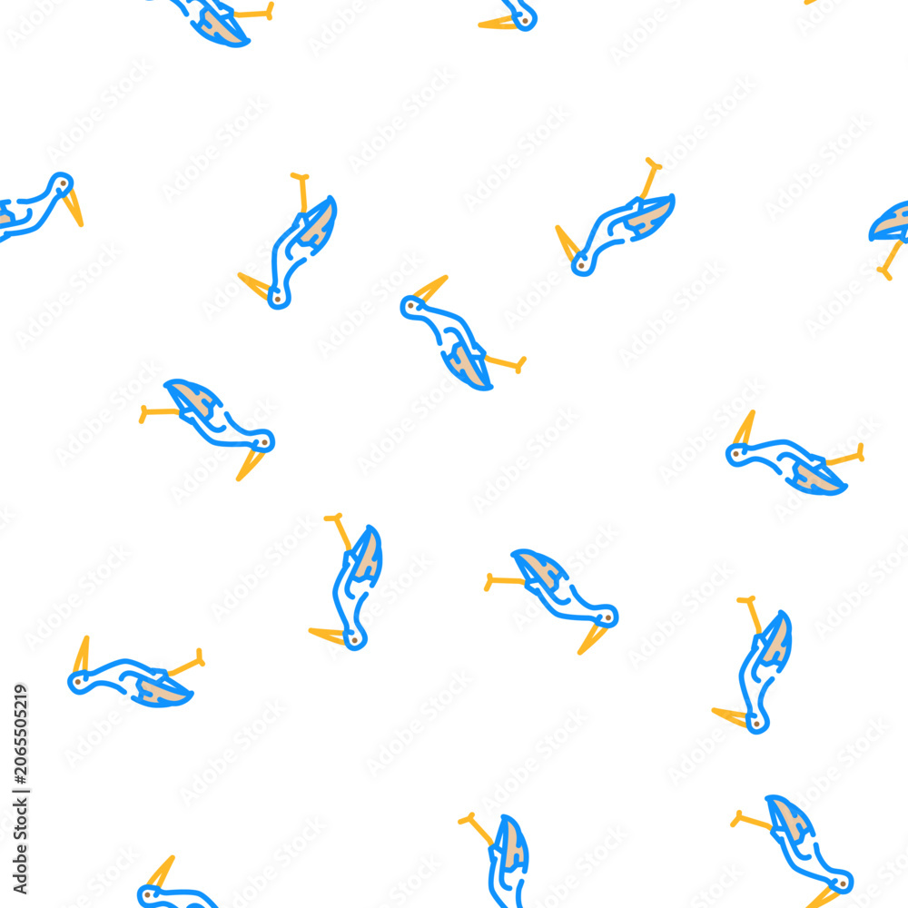 Obraz premium stork bird vector seamless pattern stork bird sign illustration