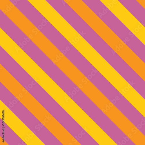Seamless Geometric vector Background with Vibrant Pink, Orange, and Yellow Diagonal Stripes for Modern Graphic Design and Web Use