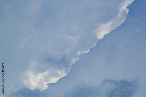 Diagonal abstract clouds pattern in the sky