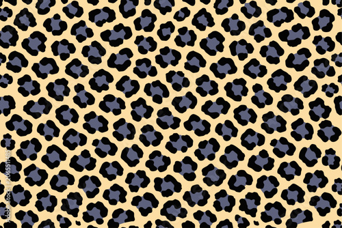 Bild auf Leinwand Leopard print pattern with irregular spots on a pale yellow background