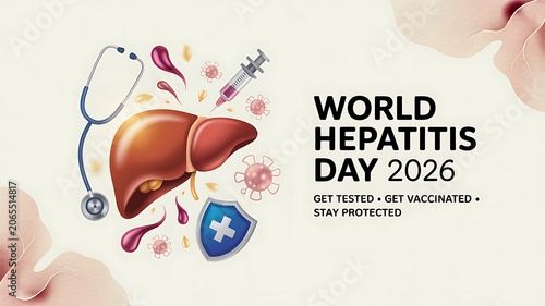 World hepatitis day 2026 medical awareness design