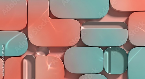 Colorful abstract pill and capsule shapes design