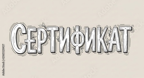 Silver Certificate Text in Cyrillic Script Design.