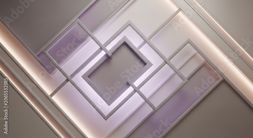 Abstract geometric maze design with gray tones