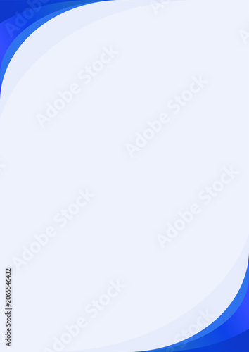 Abstract blue wave border frame background design
