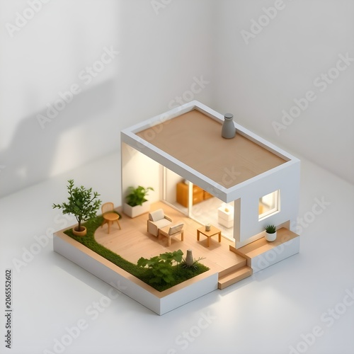 Miniatur 3D home building
