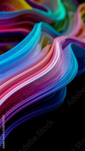 Vibrant abstract swirls of colorful liquid motion.